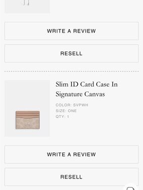 Coach Slim ID Card Case in Blush and Beige Signature Canvas